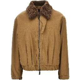 Padded cotton canvas blouson