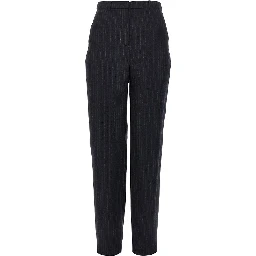 Wool-blend pants with pinstriped motif