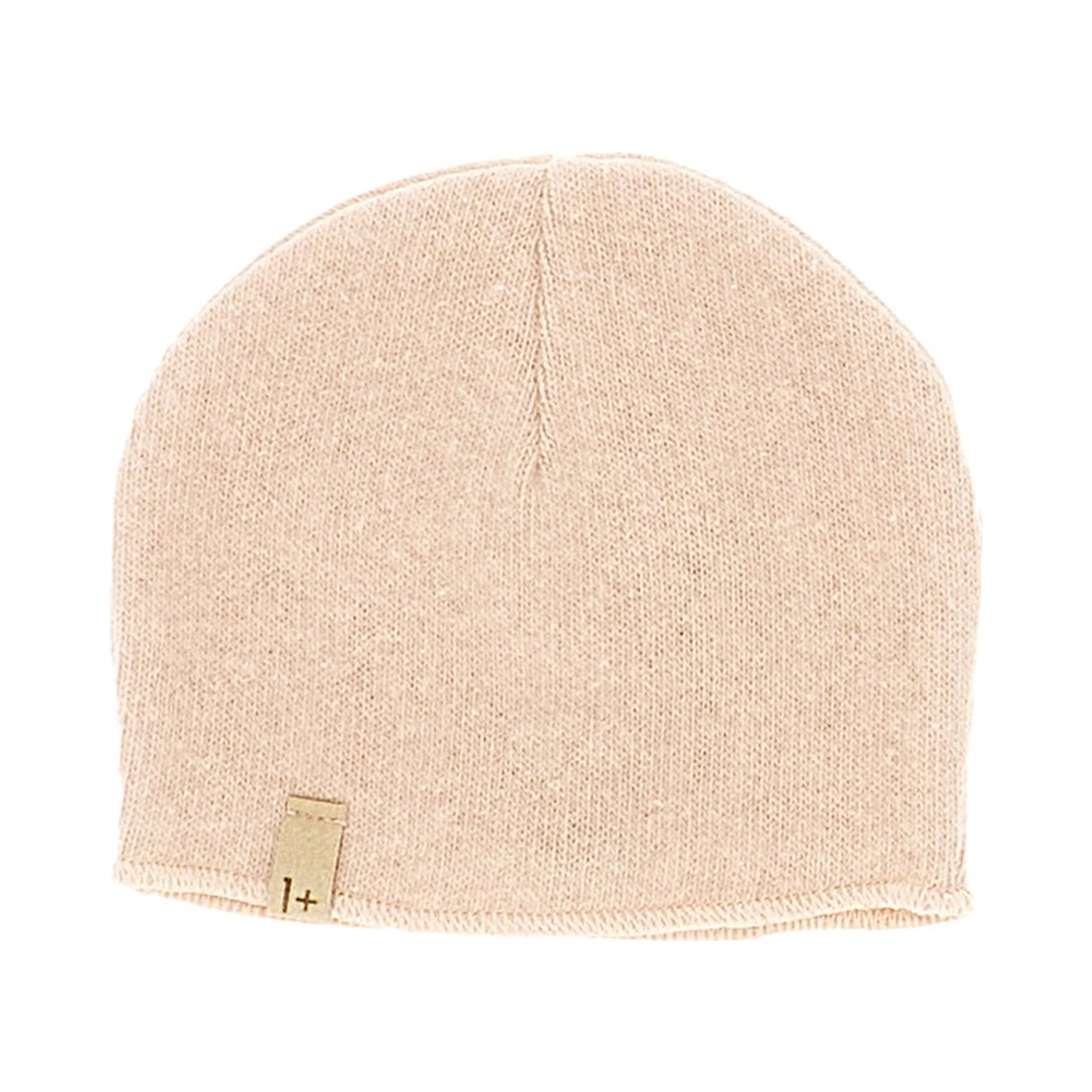 Cotton-blend knitted beanie hat