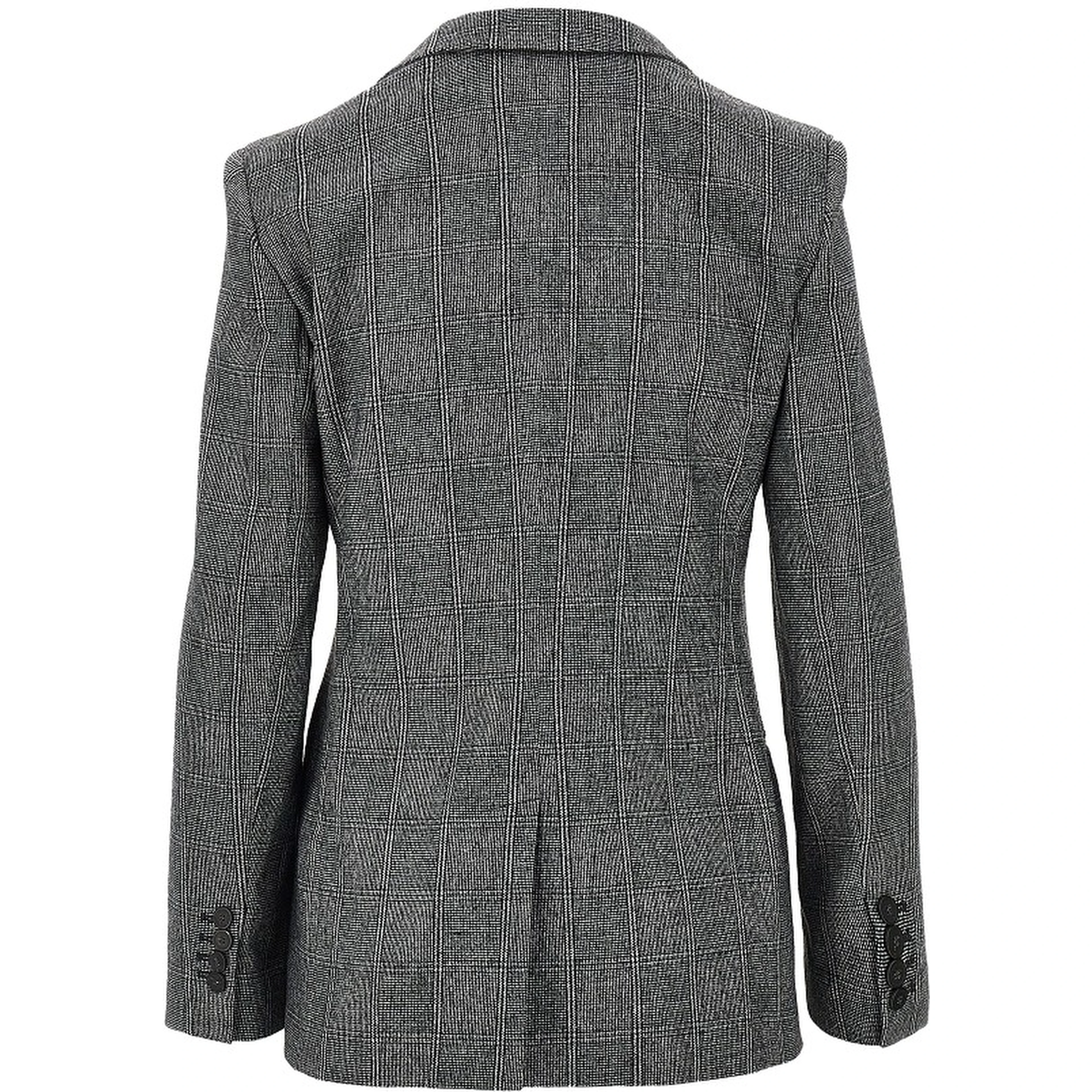 Wool-blend single-breasted flannel jacket