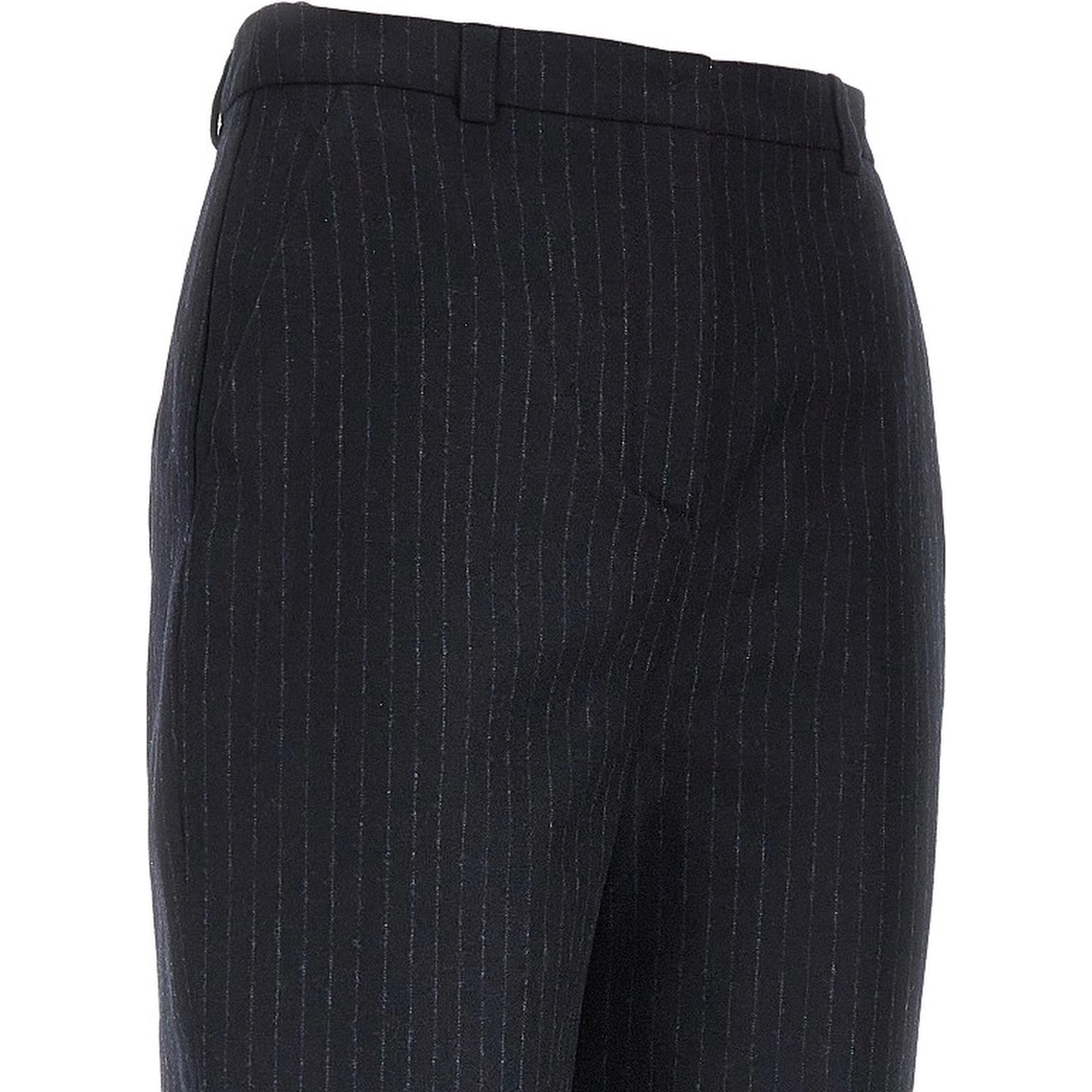Wool-blend pants with pinstriped motif