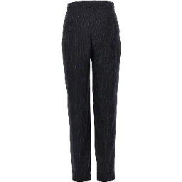 Wool-blend pants with pinstriped motif