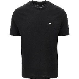 Lyocell and cotton blend T-shirt with logo