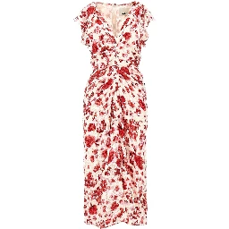 Silk-blend 'Lyndsay' midi dress