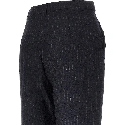 Wool-blend pants with pinstriped motif