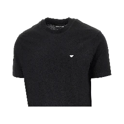 Lyocell and cotton blend T-shirt with logo