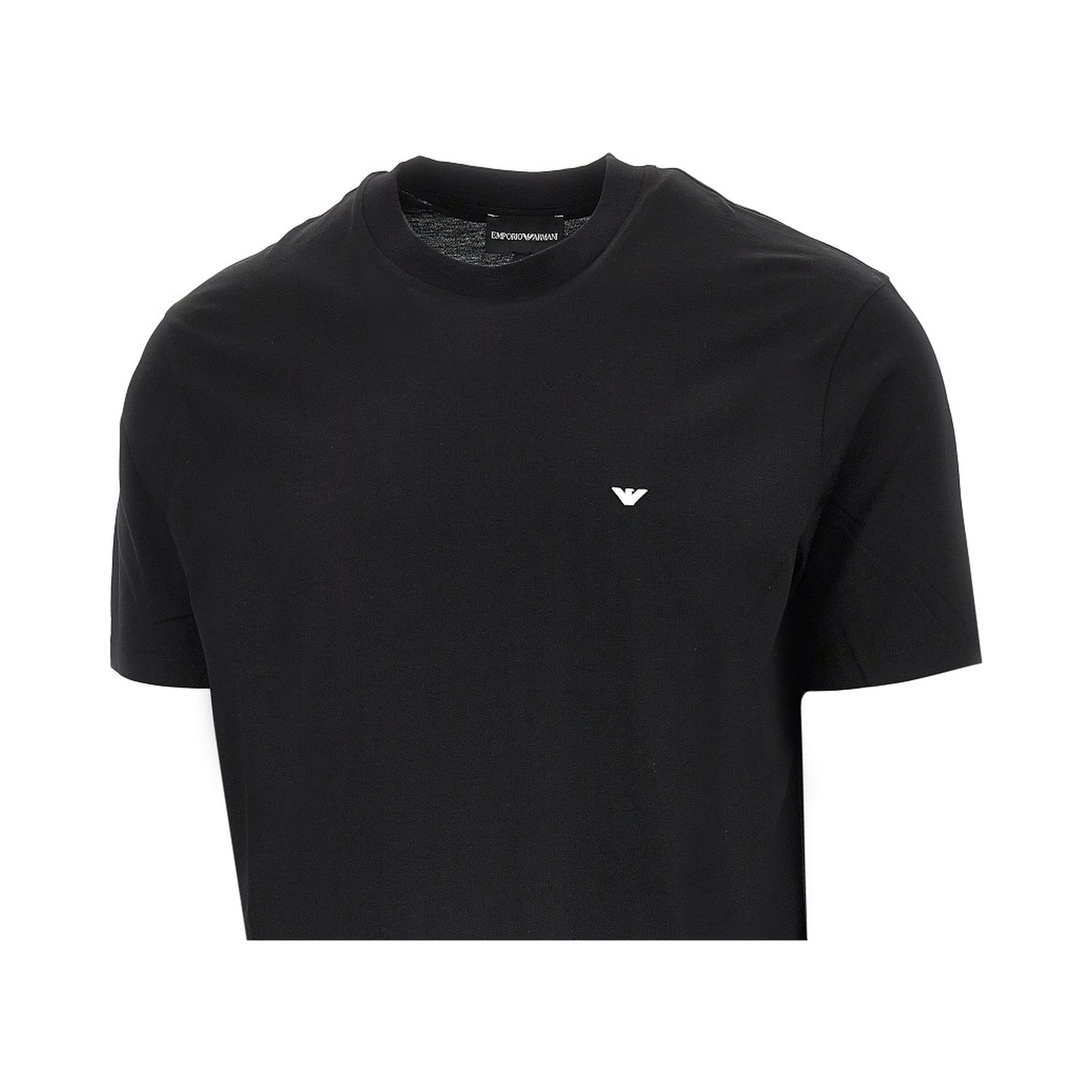 Lyocell and cotton blend T-shirt with logo