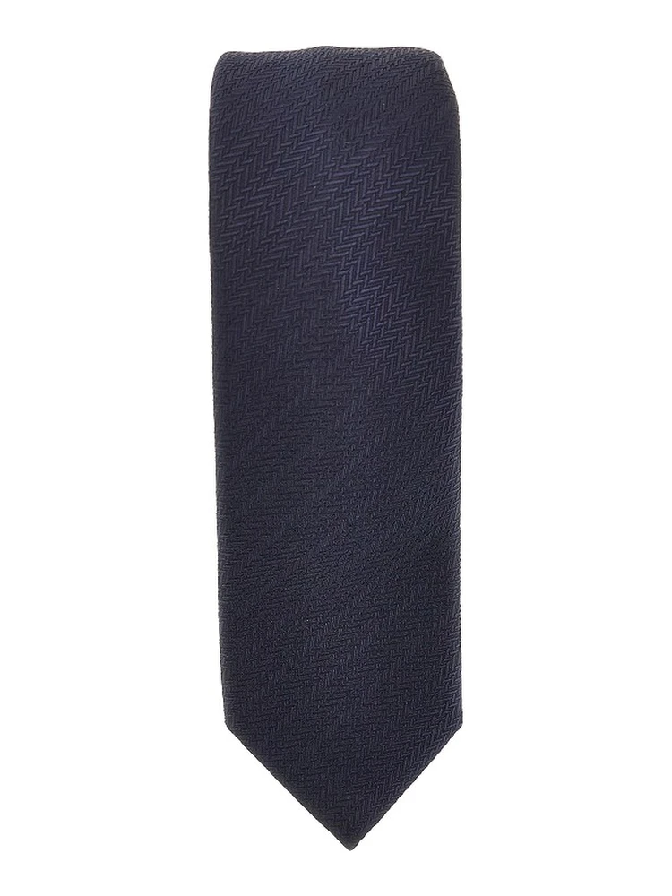Silk necktie with jacquard motif