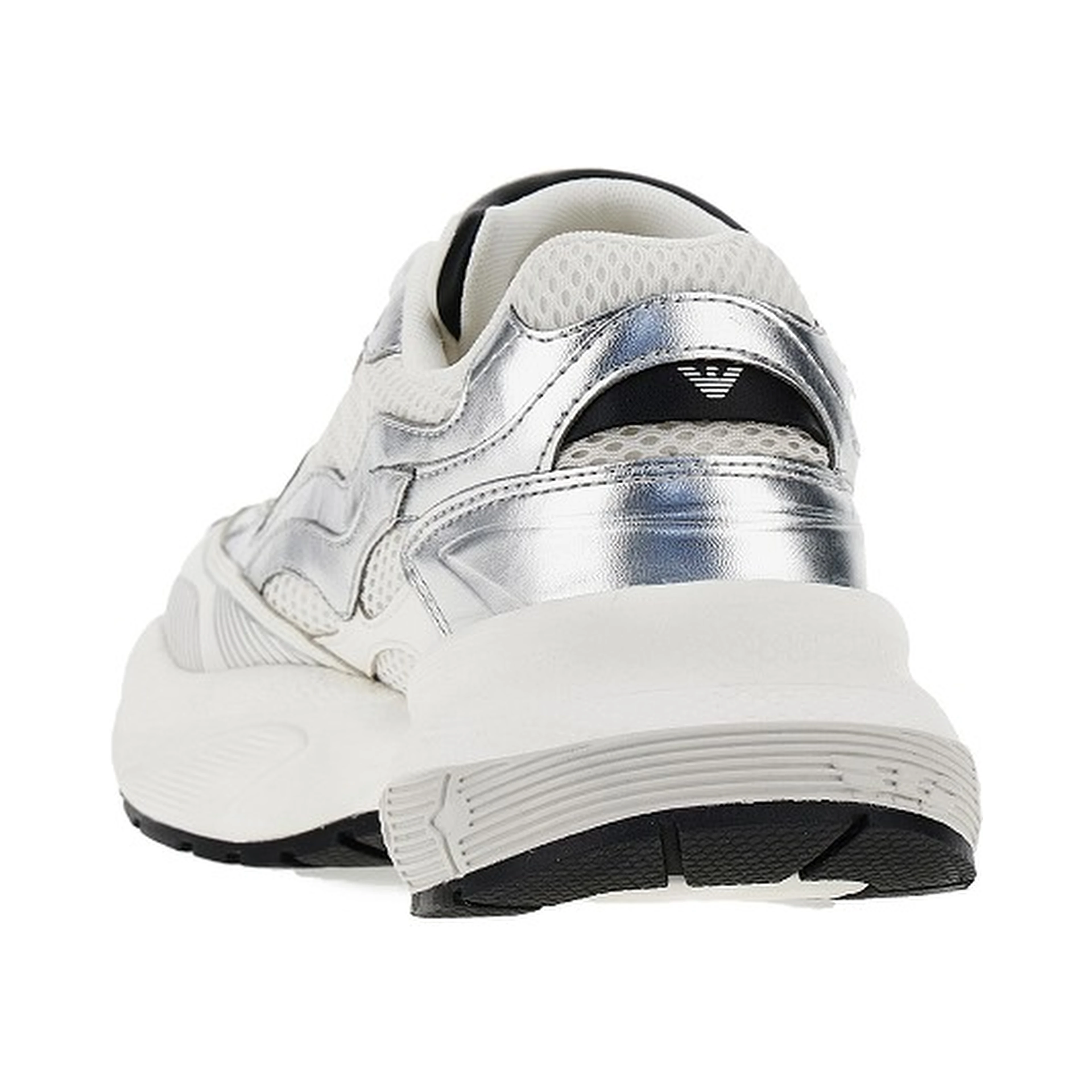 Mesh sneakers with leather details