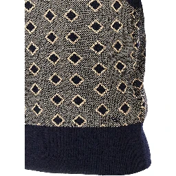 Cashmere and wool vest with diamonds motif