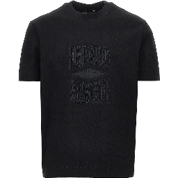 Jersey T-shirt with embossed logo