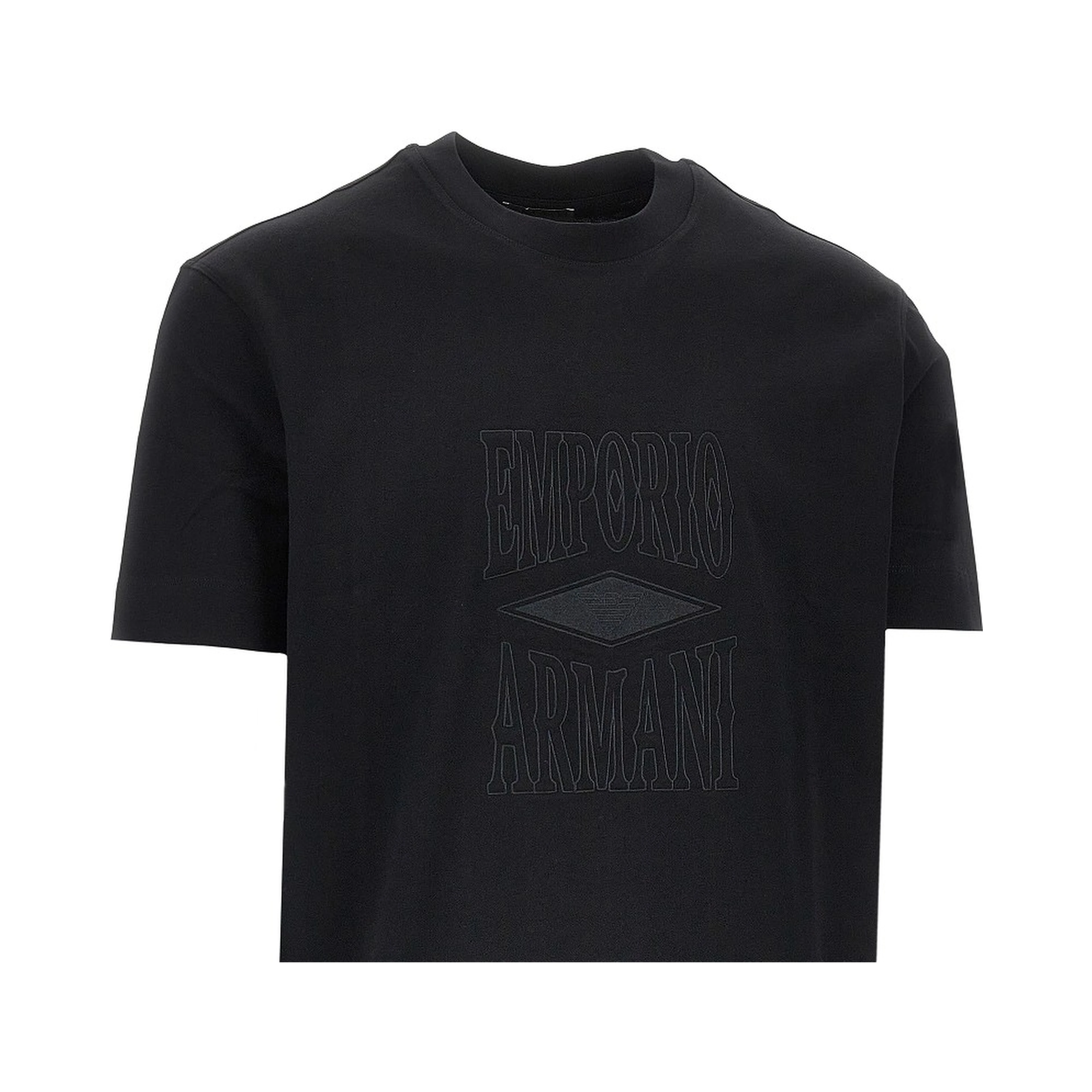 Jersey T-shirt with embossed logo