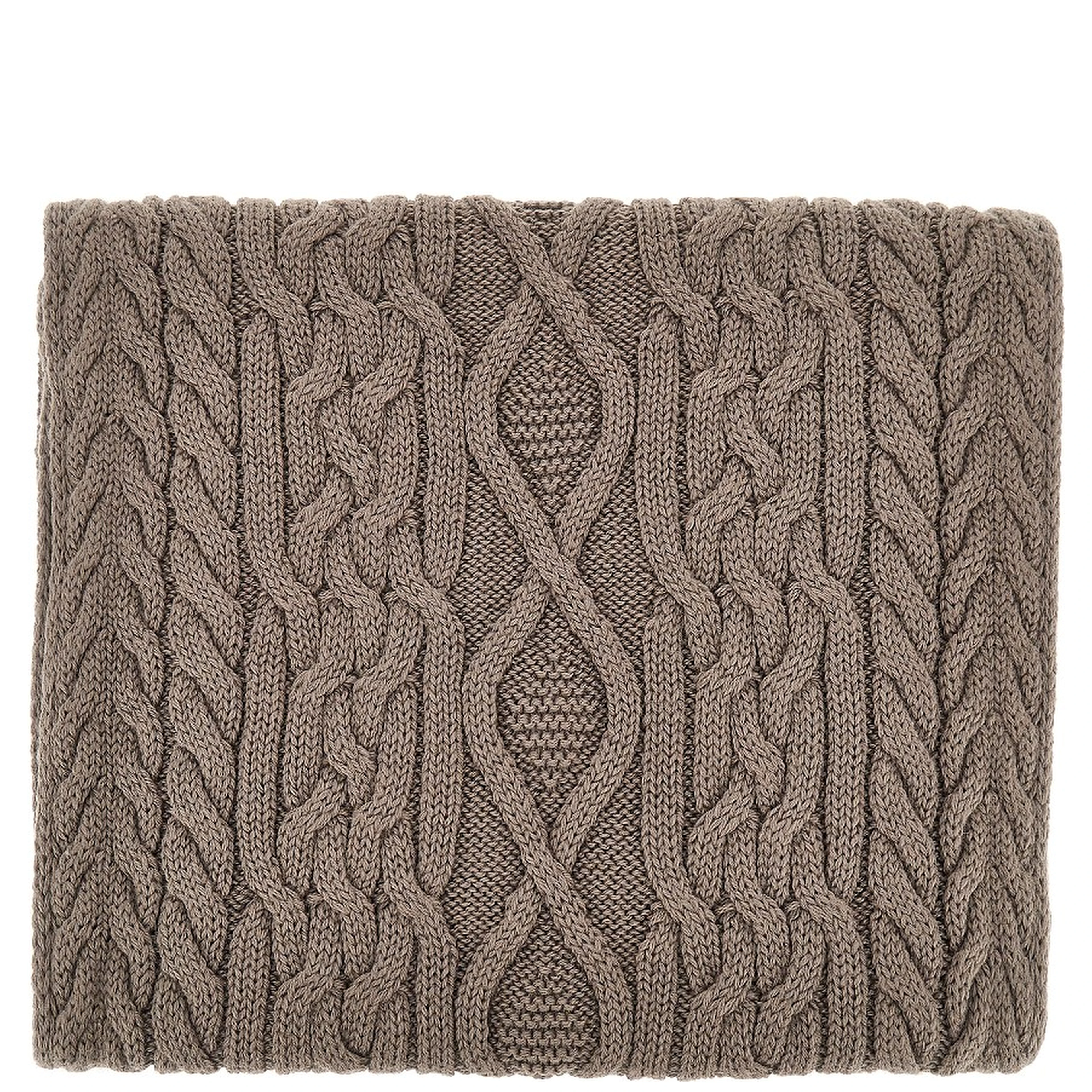 Wool-blend scarf with logo label