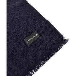 Jacquard wool scarf