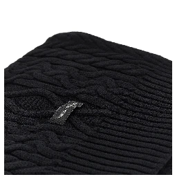 Wool-blend scarf with logo label