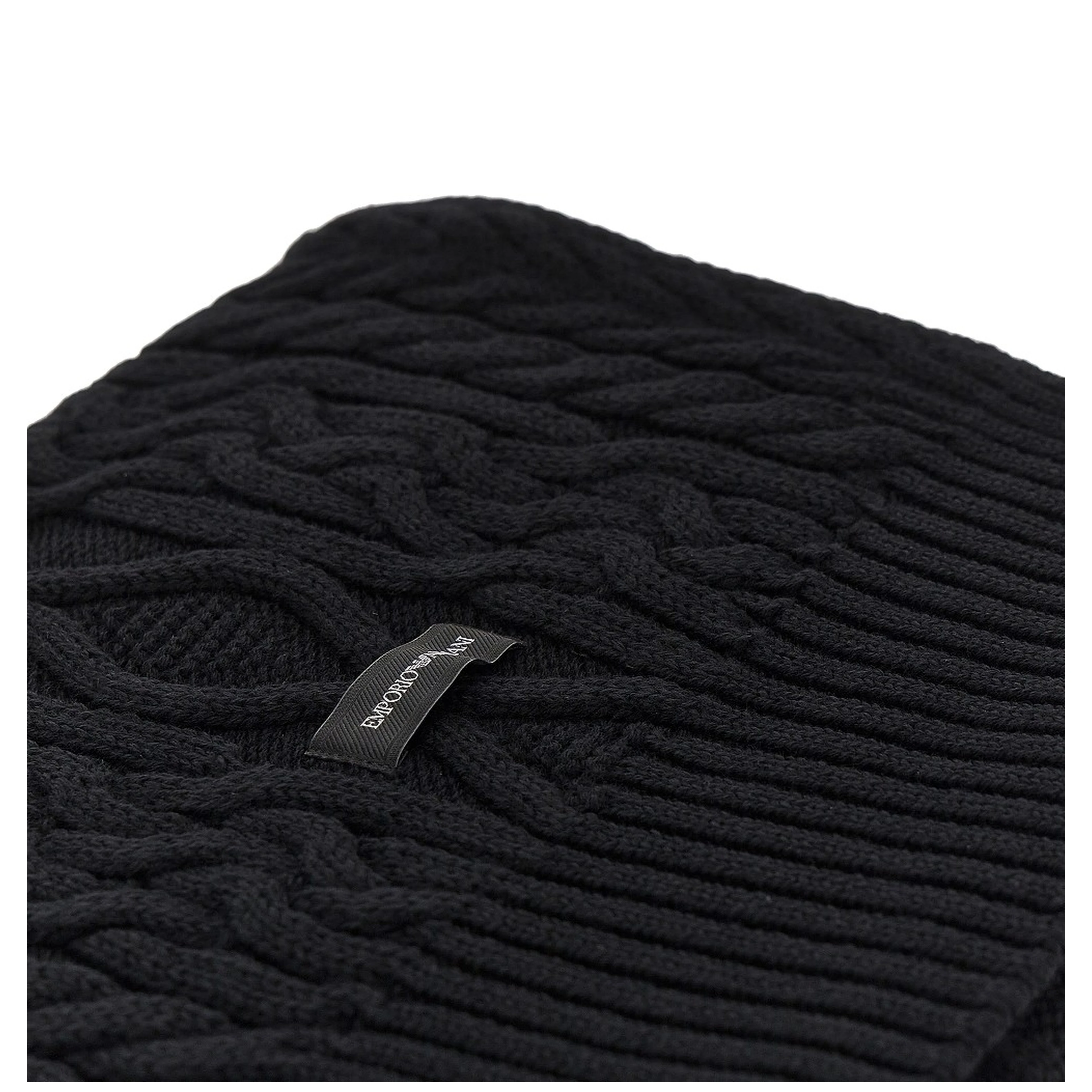 Wool-blend scarf with logo label