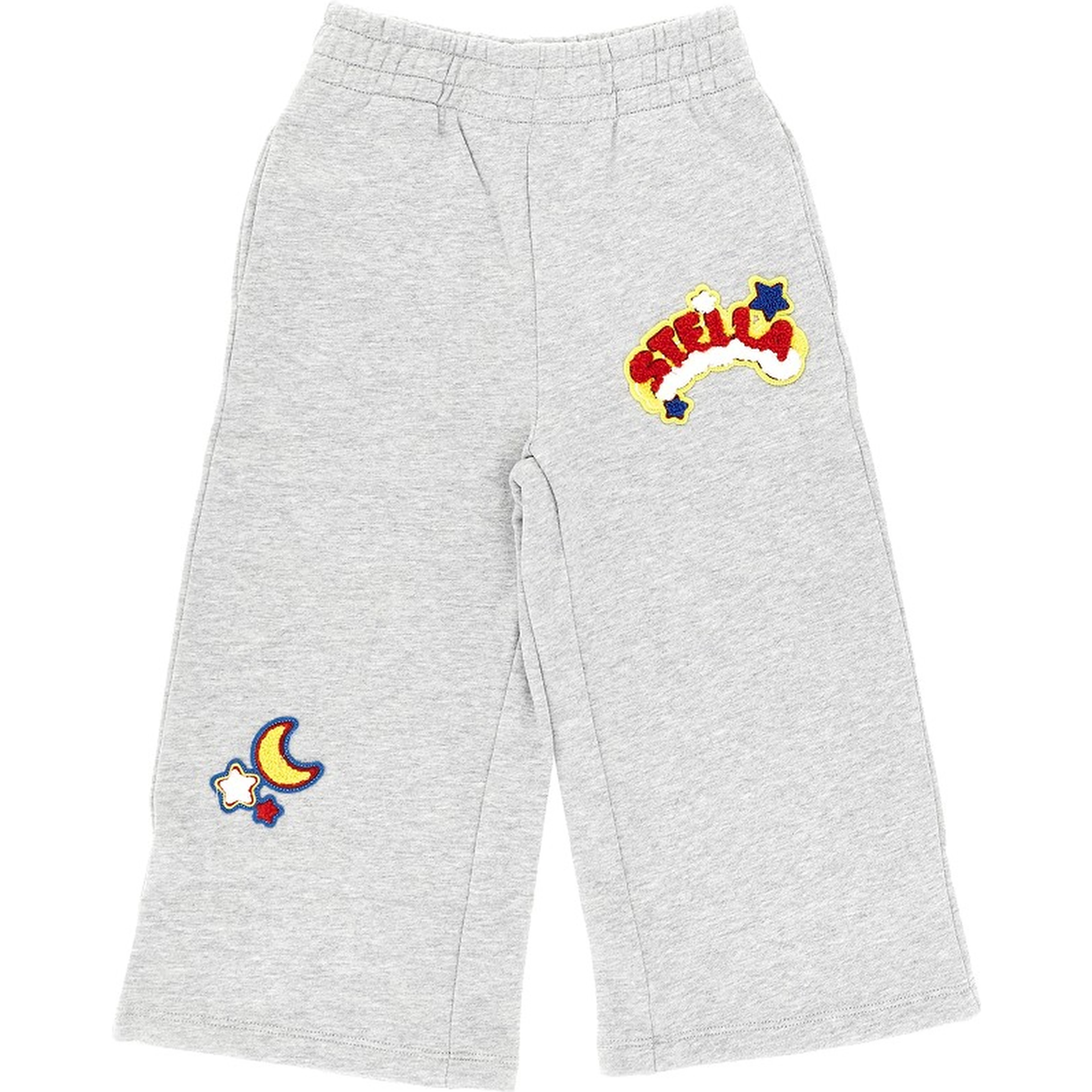 Terry patches wide leg sweatpants