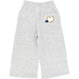 Terry patches wide leg sweatpants