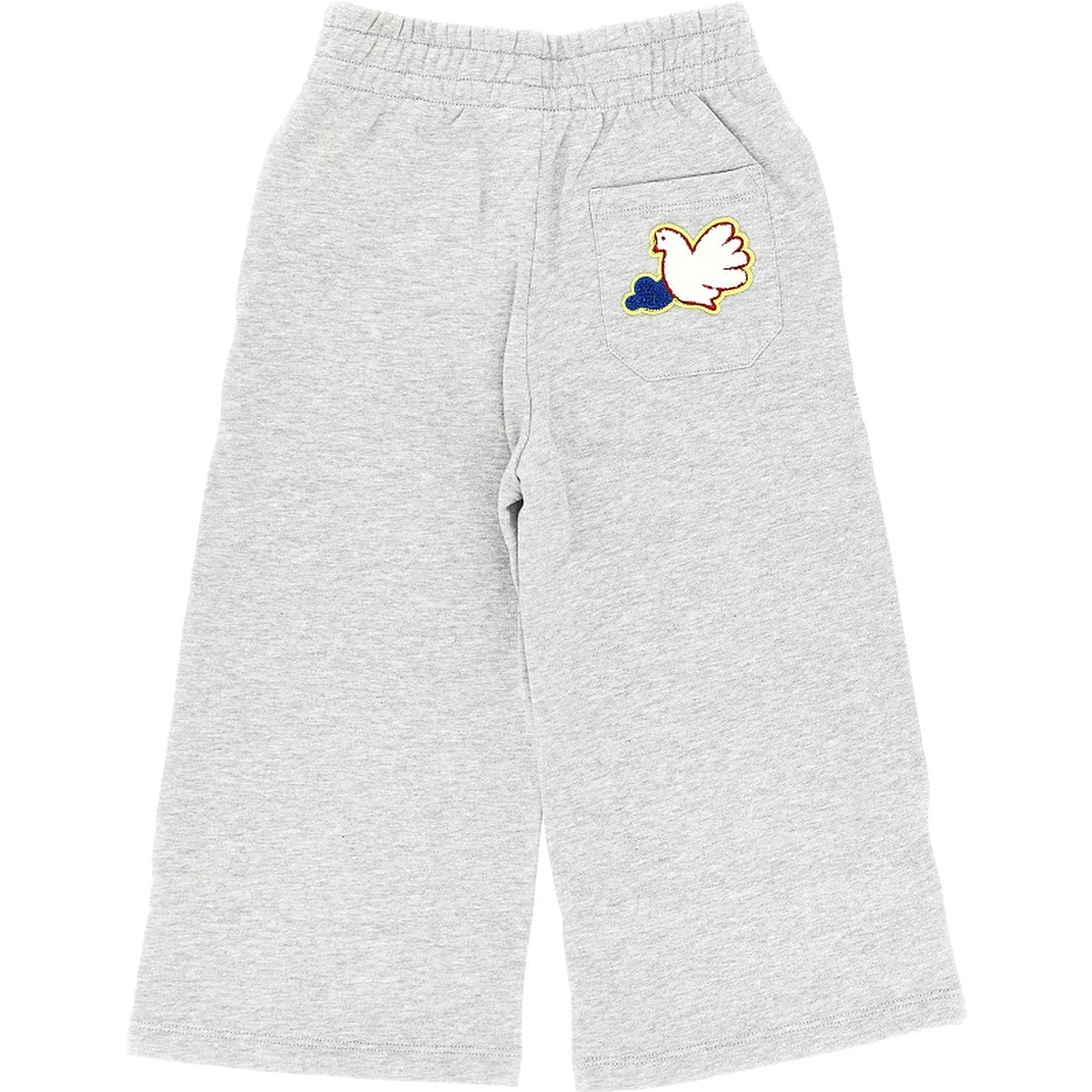 Terry patches wide leg sweatpants