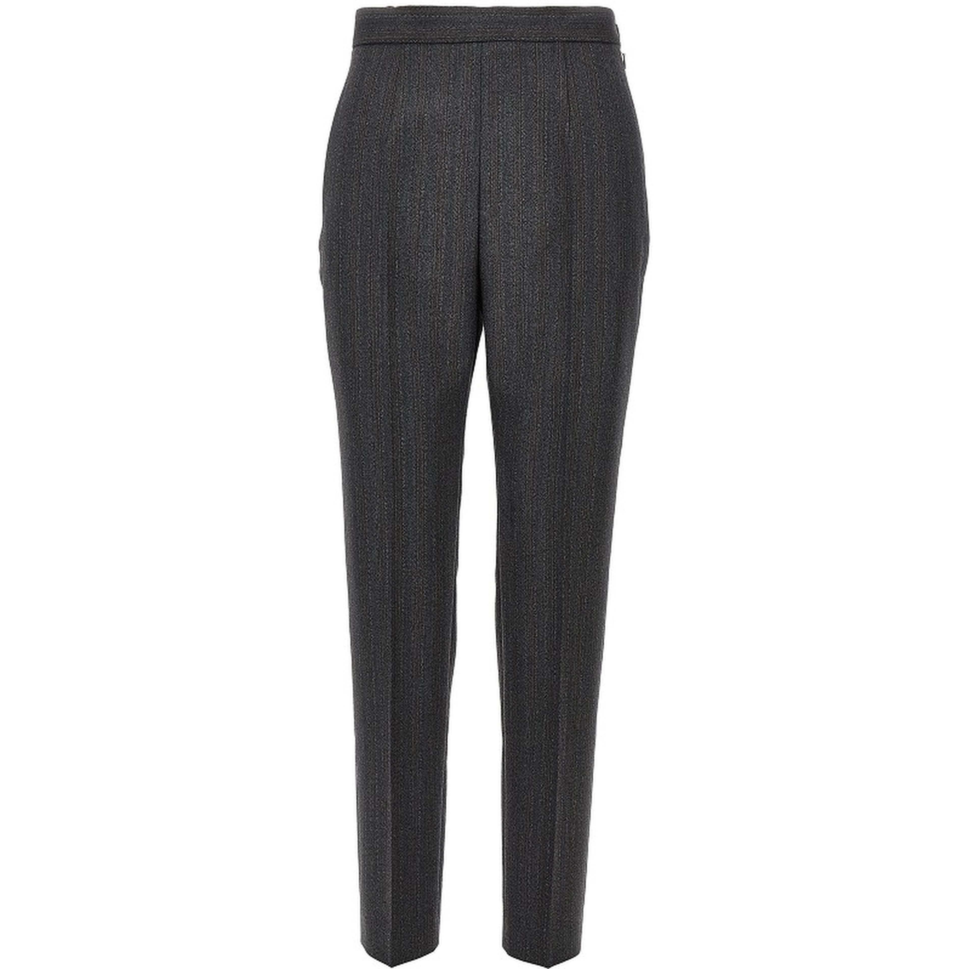 Pinstriped wool tailored pants