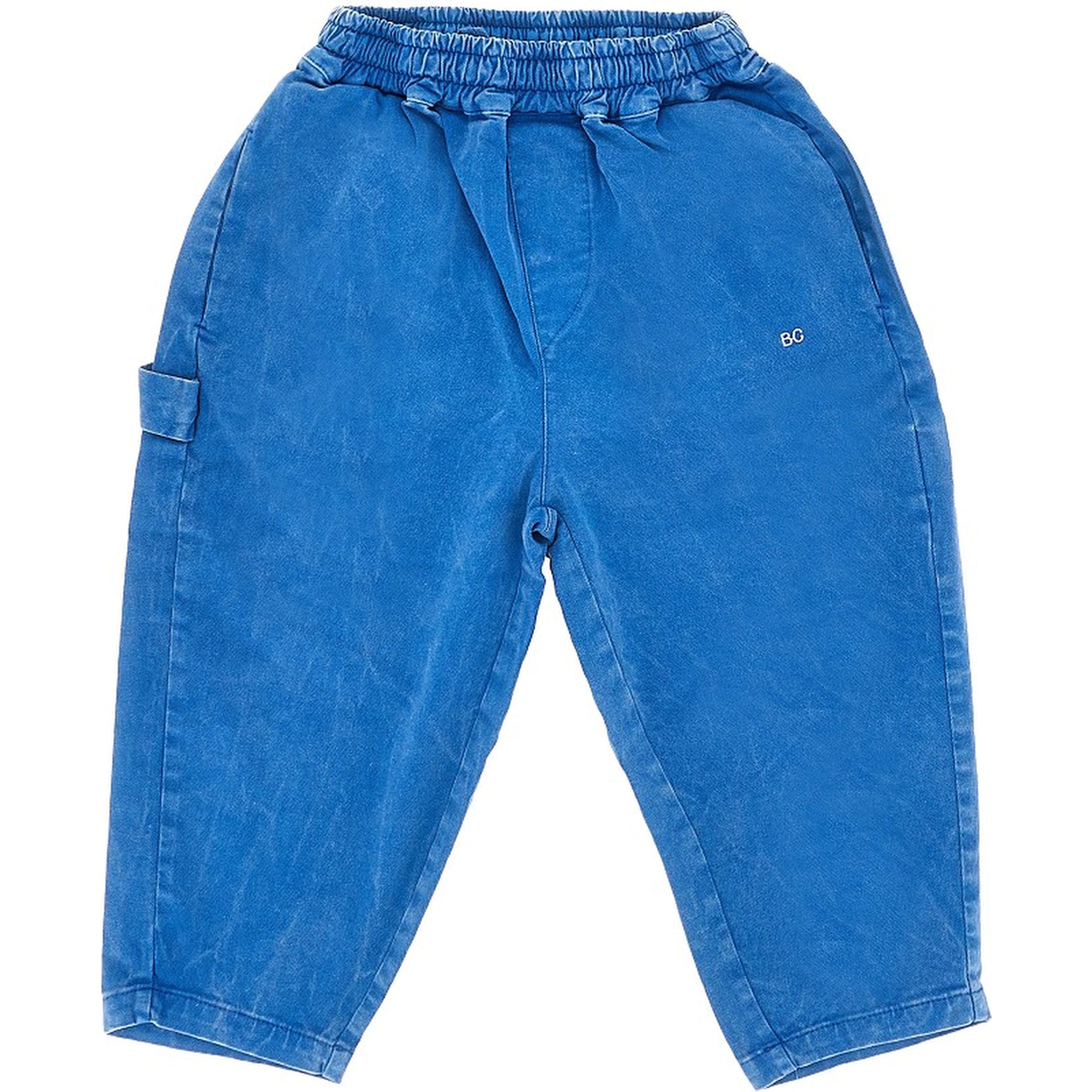 Stretch cotton pants with logo