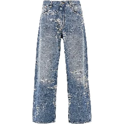 Vintage-effect oversized jeans