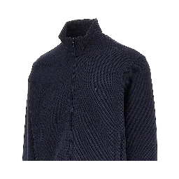 Piquet jersey full-zip sweatshirt
