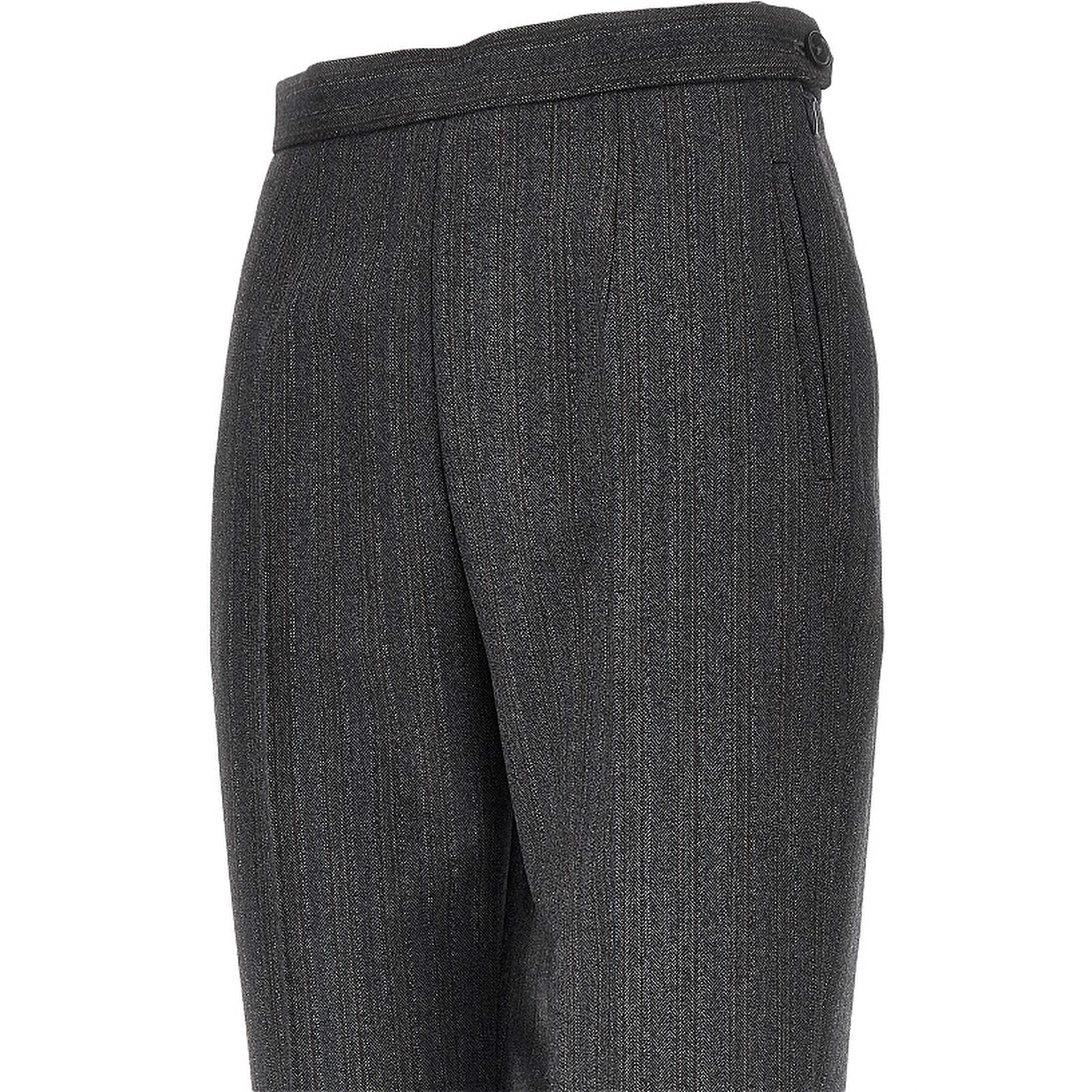 Pinstriped wool tailored pants