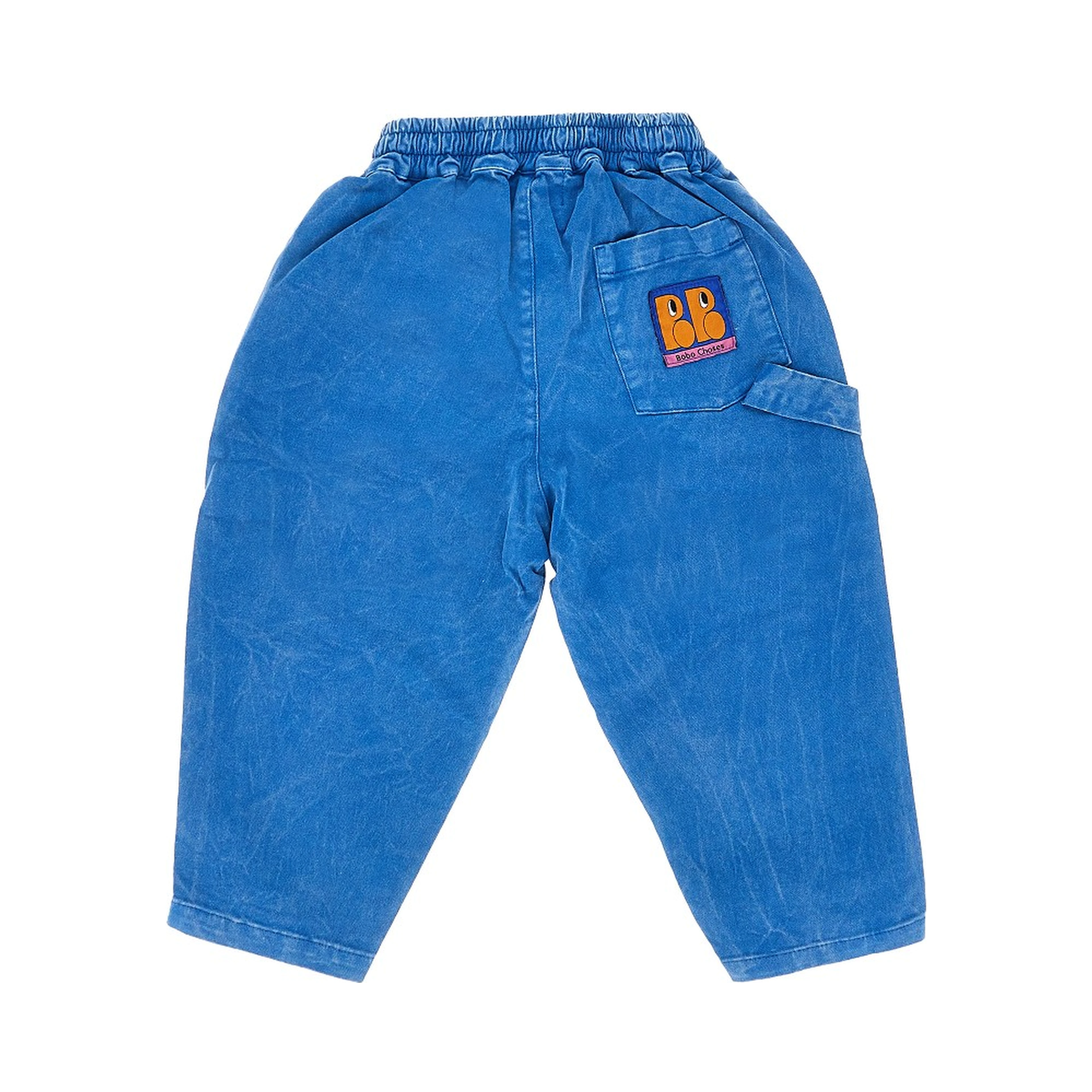 Stretch cotton pants with logo