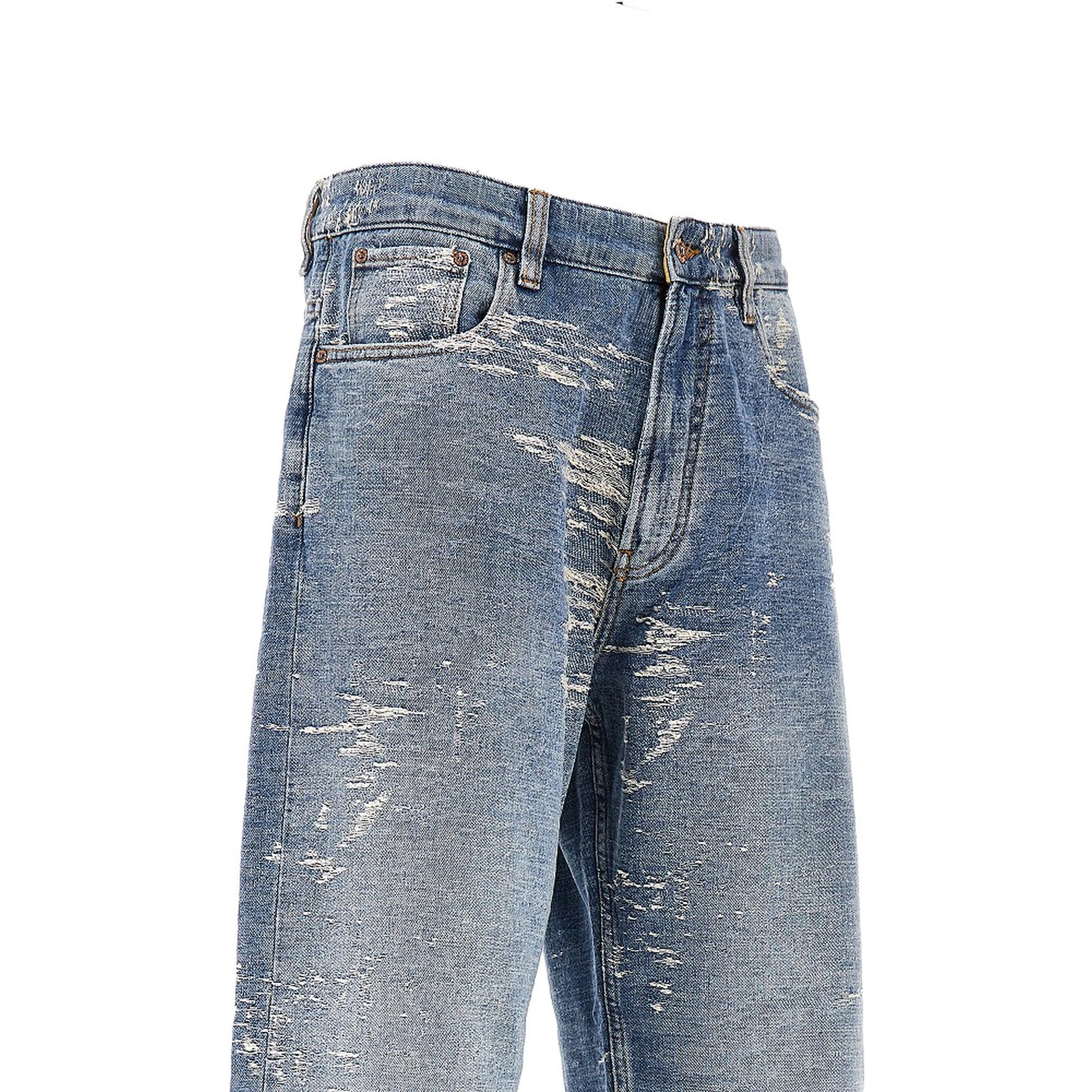 Vintage-effect oversized jeans
