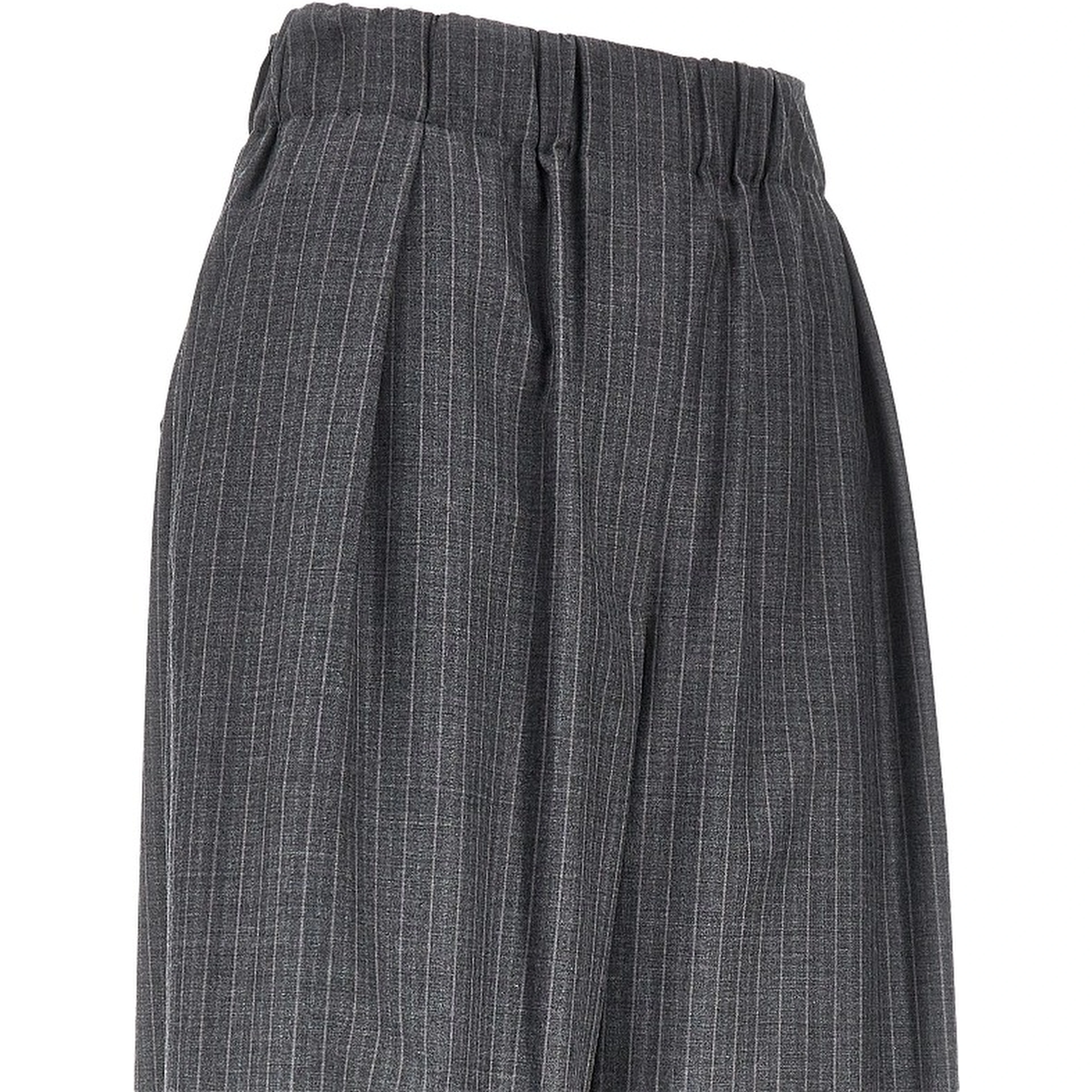Pinstriped wool pants