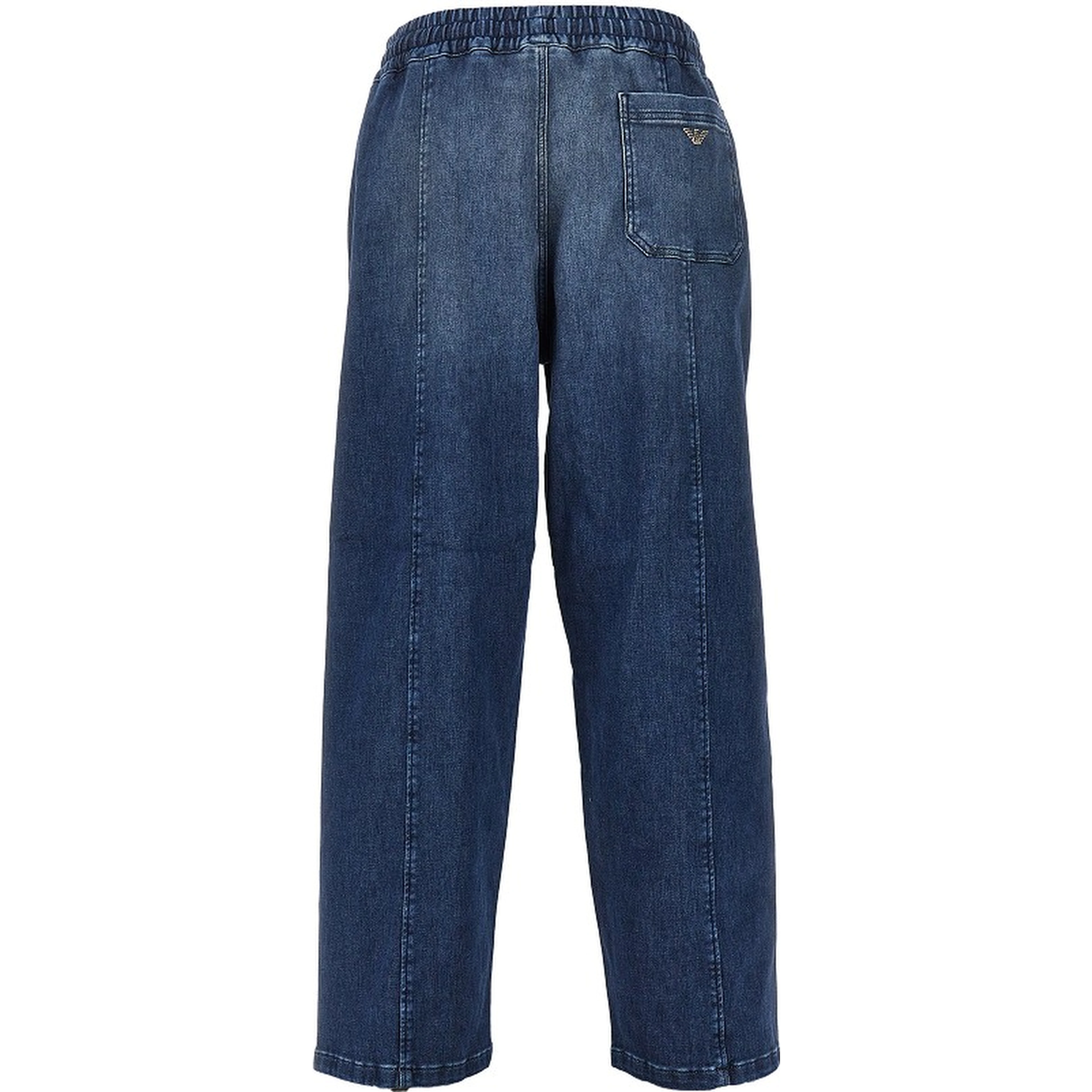 Stretch denim loose fit pants