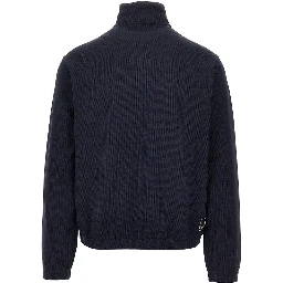 Piquet jersey full-zip sweatshirt