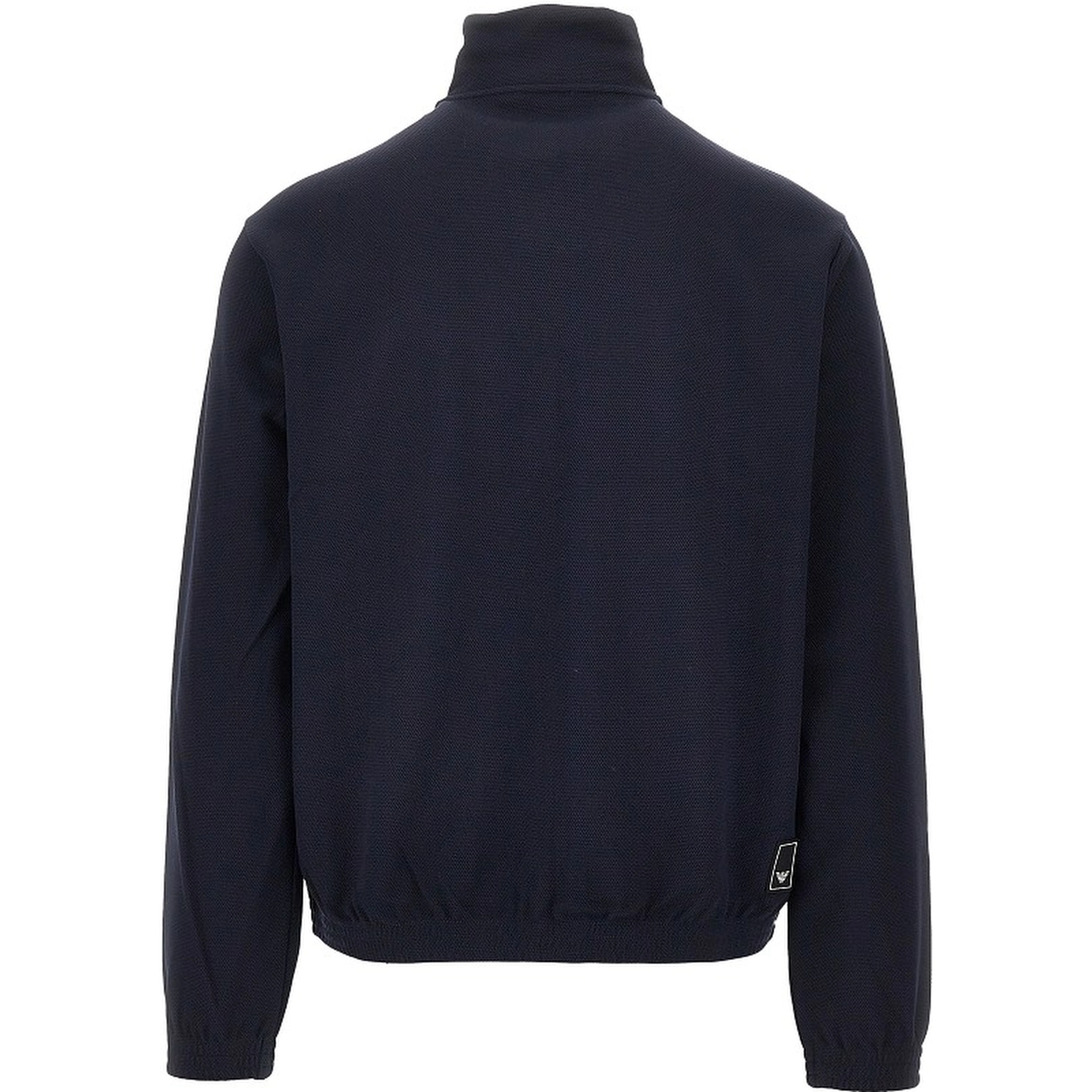 Piquet jersey full-zip sweatshirt