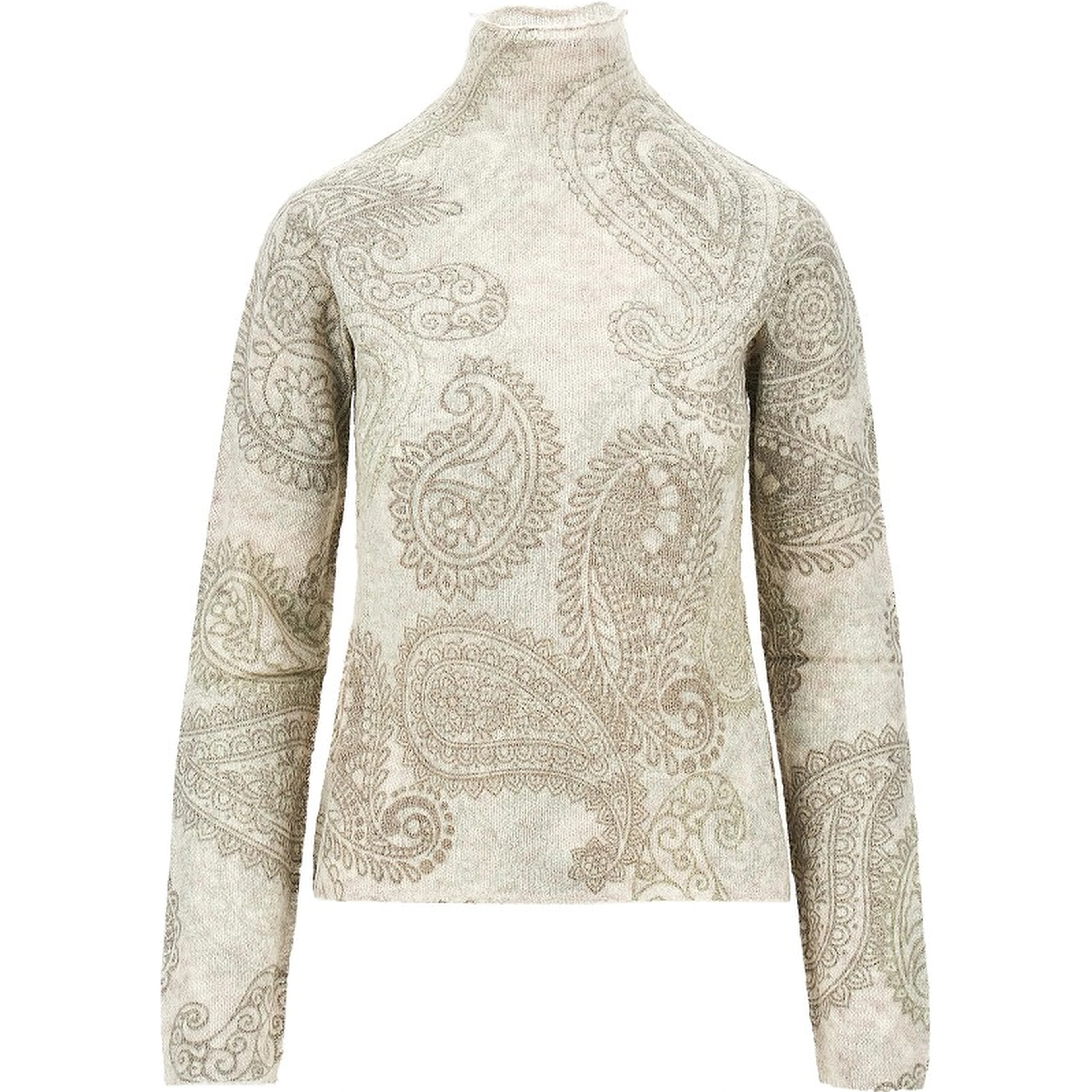 Knitted sweater with Paisley print