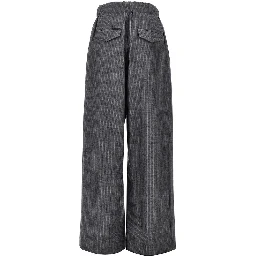 Pinstriped wool pants