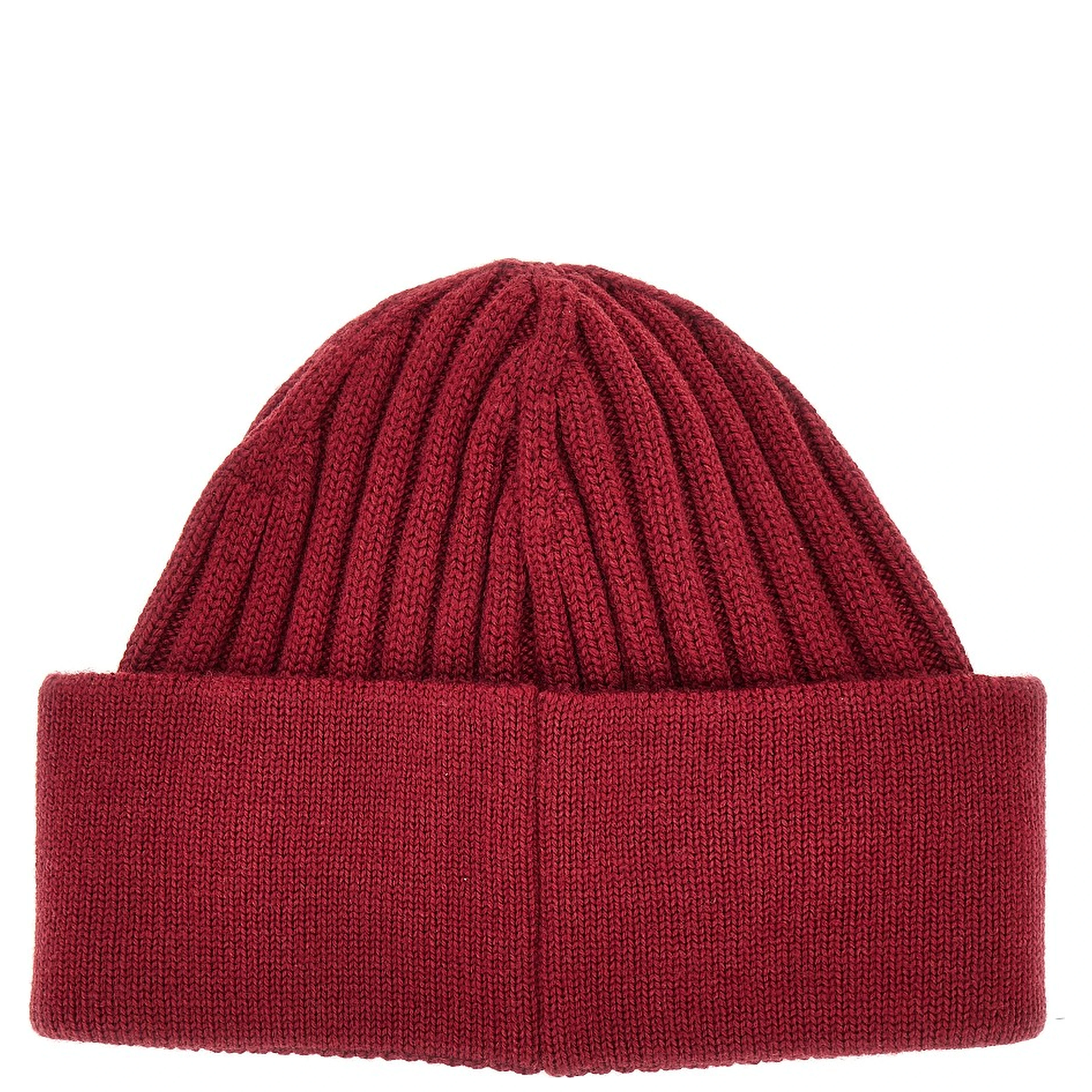 Knitted beanie hat with logo embroidery
