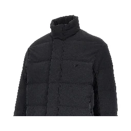 Quilted nylon downjacket with Eagle logo
