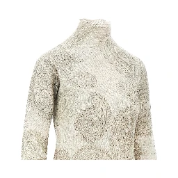 Knitted sweater with Paisley print