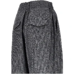 Pinstriped wool pants