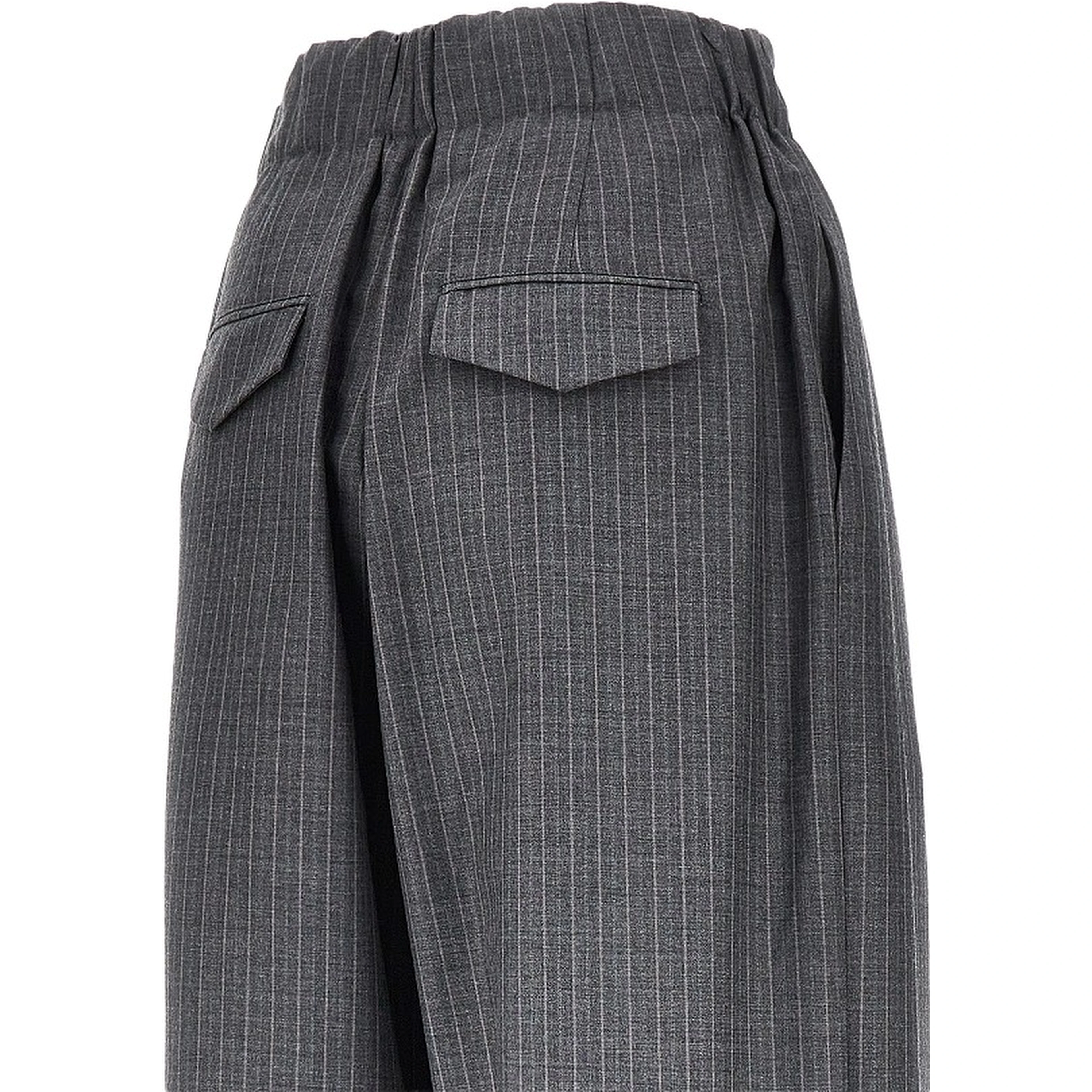 Pinstriped wool pants