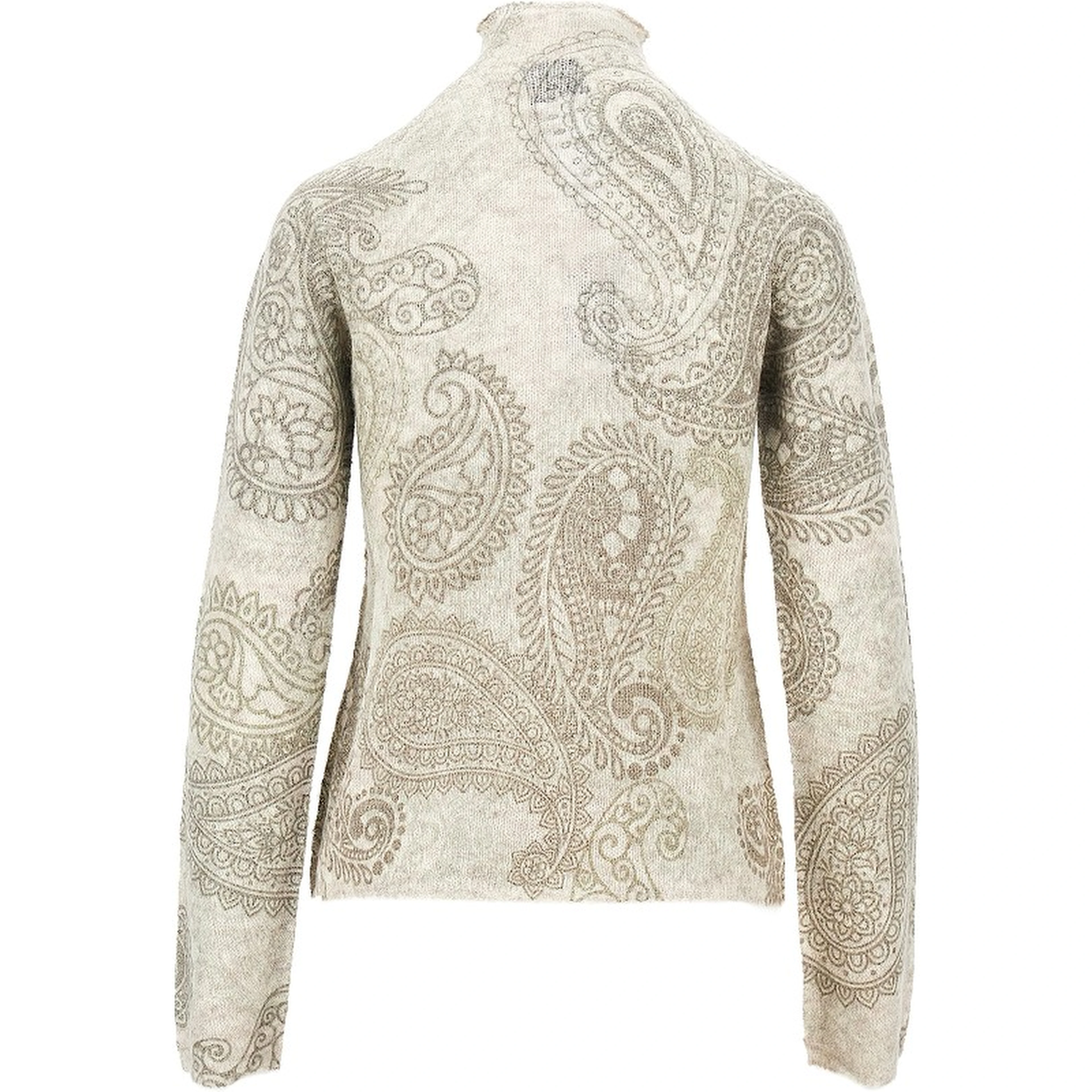 Knitted sweater with Paisley print