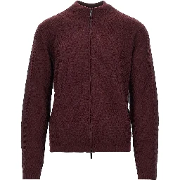 Virgin wool knitted cardigan