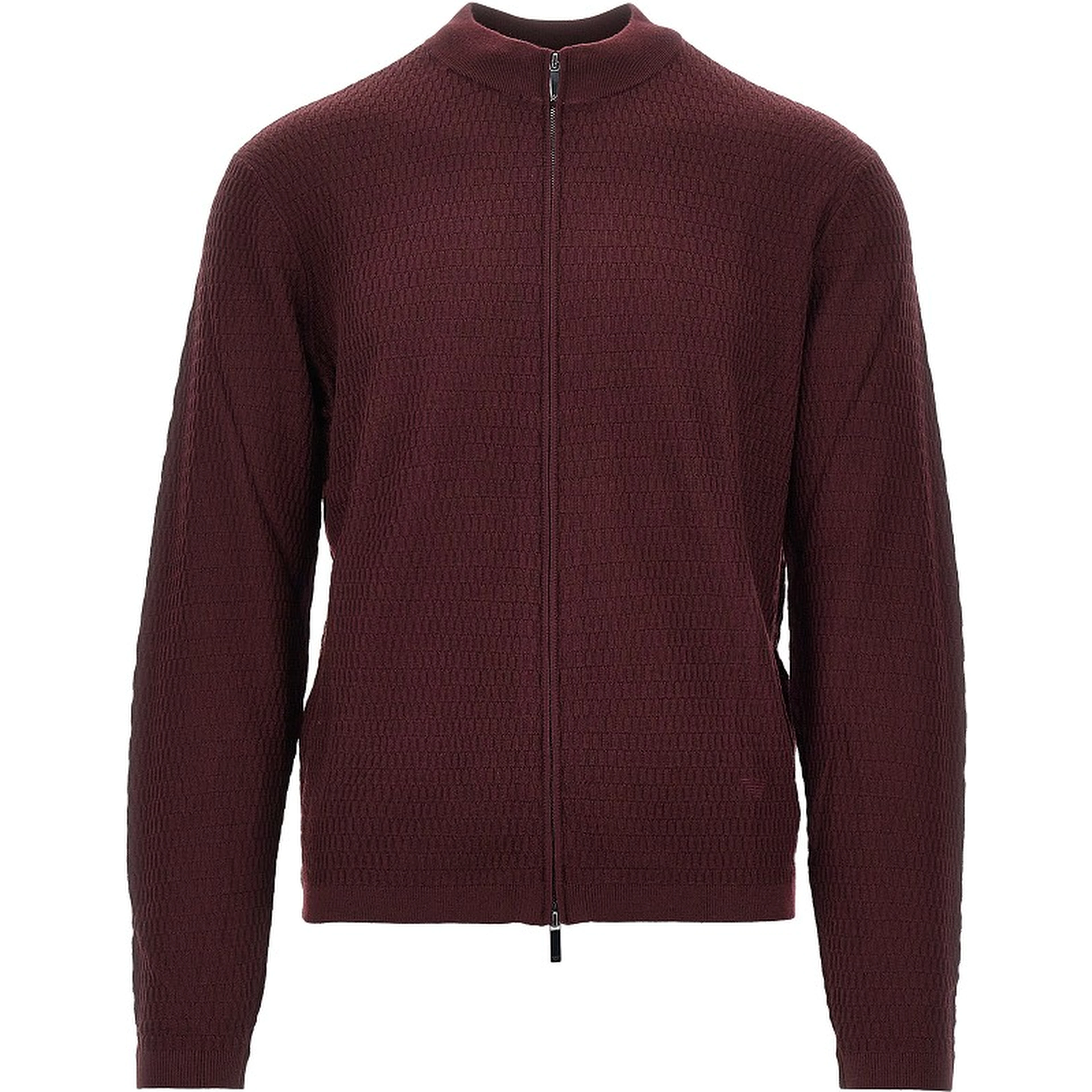 Virgin wool knitted cardigan