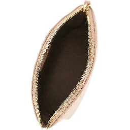 Grained leather pouch