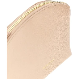 Grained leather pouch