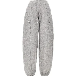 Mélange cotton jogging pants