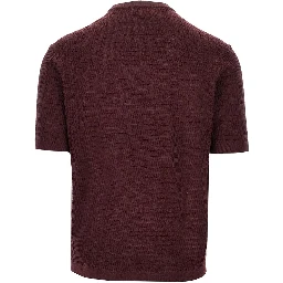 Virgin wool knitted T-shirt