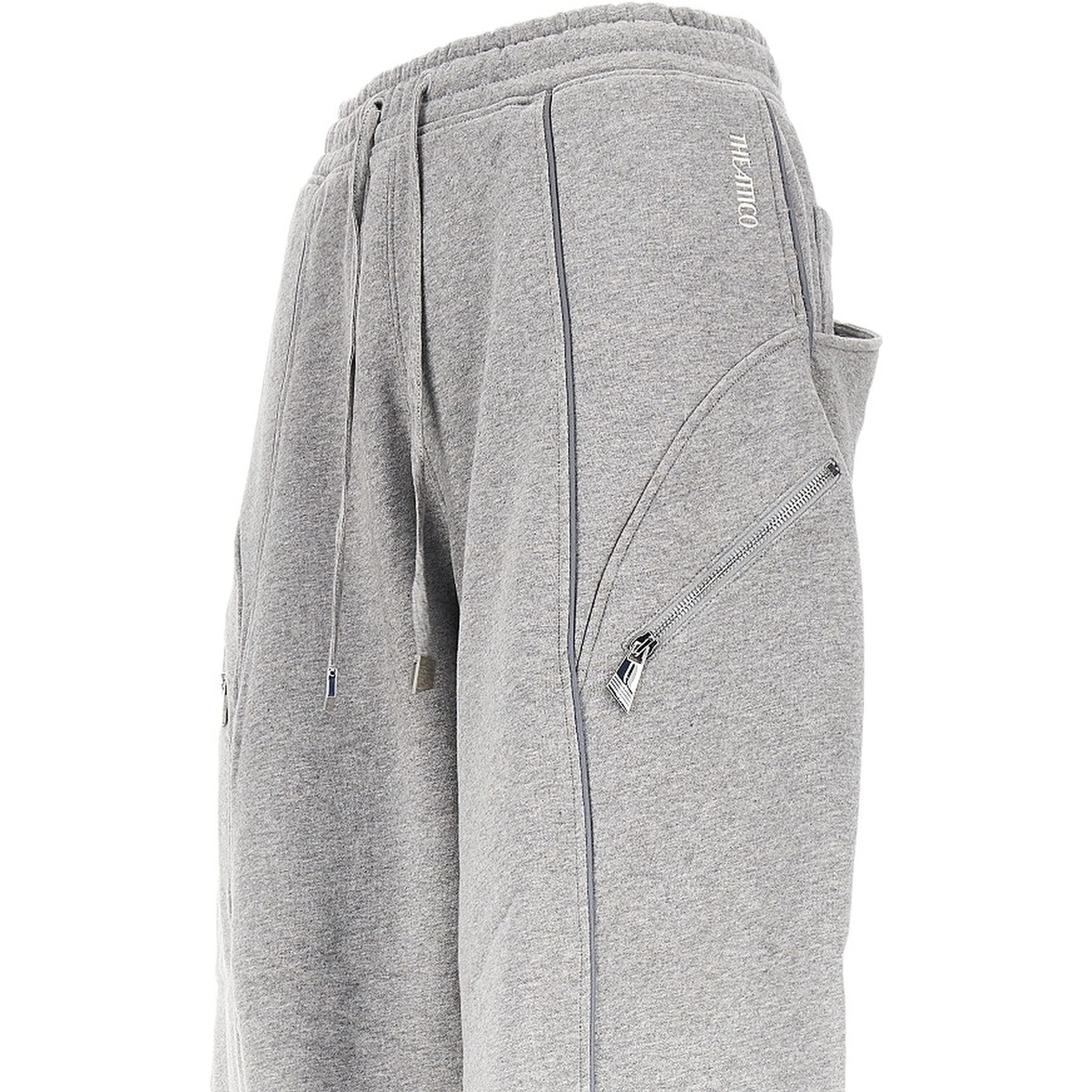 Mélange cotton jogging pants