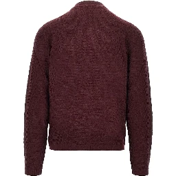 Virgin wool knitted cardigan